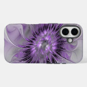 ラベンダーフラワードリームモダン抽象芸術フラクタル Case-Mate iPhoneケース (裏面 (横))