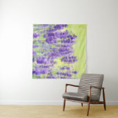 ラベンダーフラワーパープルウォーターカラーフローラ黄 タペストリー (インサイチュ(横))