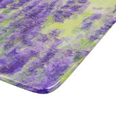 ラベンダーフラワーパープルウォーターカラーフローラ カッティングボード (角)