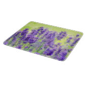 ラベンダーフラワーパープルウォーターカラーフローラ カッティングボード (角)