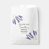 ラベンダーフラワーパープルウォーターブライダルシャワー フェイバーバッグ (正面)