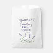 ラベンダーフラワーパープルウォーターブライダルシャワー フェイバーバッグ (正面)