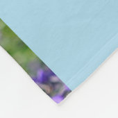 ラベンダーフラワーパープルフローラ フリースブランケット (角)