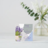 ラベンダーフラワーパープル結婚フローラ詳細 エンクロージャーカード (スタンド正面)