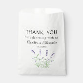 ラベンダーフラワーパープル結婚フローラ フェイバーバッグ (正面)