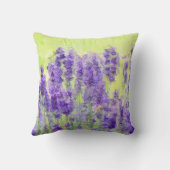 ラベンダーフラワーパープル薄紫フローラ クッション (裏面)