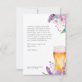 ラベンダーフラワービール ブライダルシャワー サンキューカード (裏面)