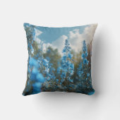 ラベンダーフラワーピローカバー – ソフトで美しい クッション (裏面)