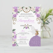 ラベンダーフラワーブーツ&ロープウェスタンキンセアニラ 招待状 (スタンド正面)