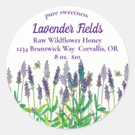 ラベンダーフラワーミツバチ販売のために蜂蜜 ラウンドシール