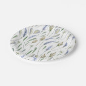 ラベンダーフラワー素朴フローラ ペーパープレート (アングル)