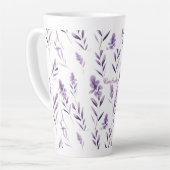 ラベンダーフラワー芽サンダー_コーブ カフェラテマグ (左アングル)