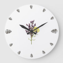 ラベンダーフラワー ラージ壁時計
