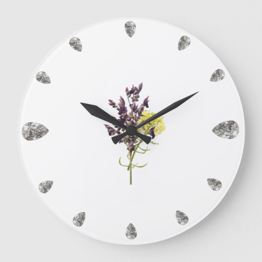 ラベンダーフラワー ラージ壁時計 (正面)