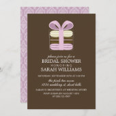 ラベンダーフランスのマカロンブライダルシャワー 招待状 (正面/裏面)