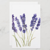 ラベンダーフランスの花 便箋 (正面/裏面)