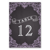 ラベンダーフレームと結婚シャルボードのテーブル番号 テーブルナンバー (裏面)