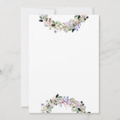 ラベンダーフローラお祝いの生活葬儀 招待状 (裏面)