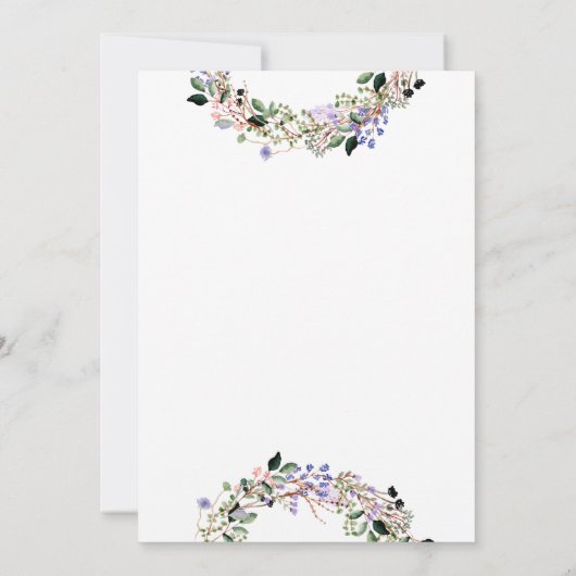 ラベンダーフローラお祝いの生活葬儀 招待状 (裏面)