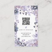 ラベンダーフローラの水の色の確認の感謝してい順序あなた 名刺 (裏面)