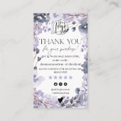 ラベンダーフローラの水の色の確認の感謝してい順序あなた 名刺 (正面)