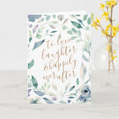 ラベンダーフローラの水彩が永遠に楽しく カード (黄色い花)