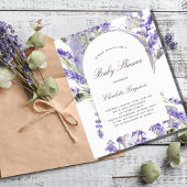 ラベンダーフローラの赤ちゃんシャワーの招待