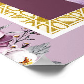 ラベンダーフローラアナンド結婚カラジの歓迎サイン ポスター (角)