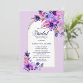 ラベンダーフローラアーチブライダルシャワー 招待状 (スタンド正面)