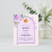 ラベンダーフローラアーチ卒業パーティーの招待状 (スタンド正面)