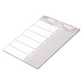 ラベンダーフローラウィークリーミールプランナーパッド ノートパッド (アングル)