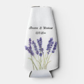 ラベンダーフローラウォーターカラー自然ユニーク結婚式 ボトルクーラー (正面)