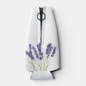 ラベンダーフローラウォーターカラー自然ユニーク結婚式 ボトルクーラー (裏面)