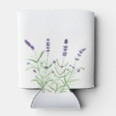 ラベンダーフローラウォーターカラー自然ユニーク結婚式 缶クーラー (裏面)