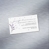 ラベンダーフローラエッセンシャル油シンプルクラシー マグネット名刺 (インサイチュ)