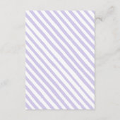 ラベンダーフローラエレガントな結婚式詳細 エンクロージャーカード (裏面)