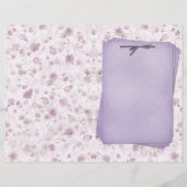 ラベンダーフローラカウントシックなスクラップブックジャーナルページ (裏面)