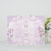 ラベンダーフローラカウントシックなスクラップブックジャーナルページ (スタンド正面)