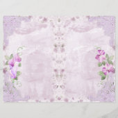 ラベンダーフローラカウントシックなスクラップブックジャーナルページ (正面)