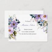 ラベンダーフローラサンキューカード サンキューカード (正面/裏面)