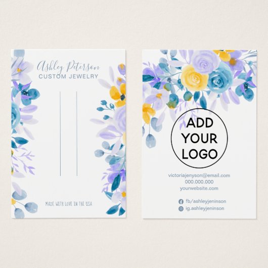 ラベンダーフローラシックなジュエリーヘアクリップディスプレイ (正面&裏面)