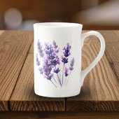 ラベンダーフローラデザイン ボーンチャイナマグカップ