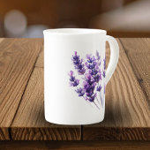 ラベンダーフローラデザイン ボーンチャイナマグカップ