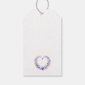 ラベンダーフローラハートサンキューベイビーシャワー ギフトタグ (裏面)