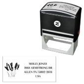 ラベンダーフローラハーブ素朴差出人住所 セルフインキングスタンプ (インサイチュ)