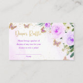 ラベンダーフローラバタフライベビーシャワーエンクロージャーCa エンクロージャーカード (正面)