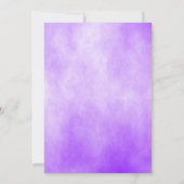 ラベンダーフローラバタフライベビーシャワースペインのイン 招待状 (裏面)