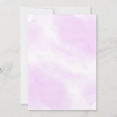 ラベンダーフローラバタフライベビーシャワー招待状ガール 招待状 (裏面)