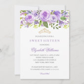 ラベンダーフローラバラSweet sixteen招待状 招待状 (正面)