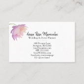*~*ラベンダーフローラピンク水エレガント彩牡丹 名刺 (裏面)